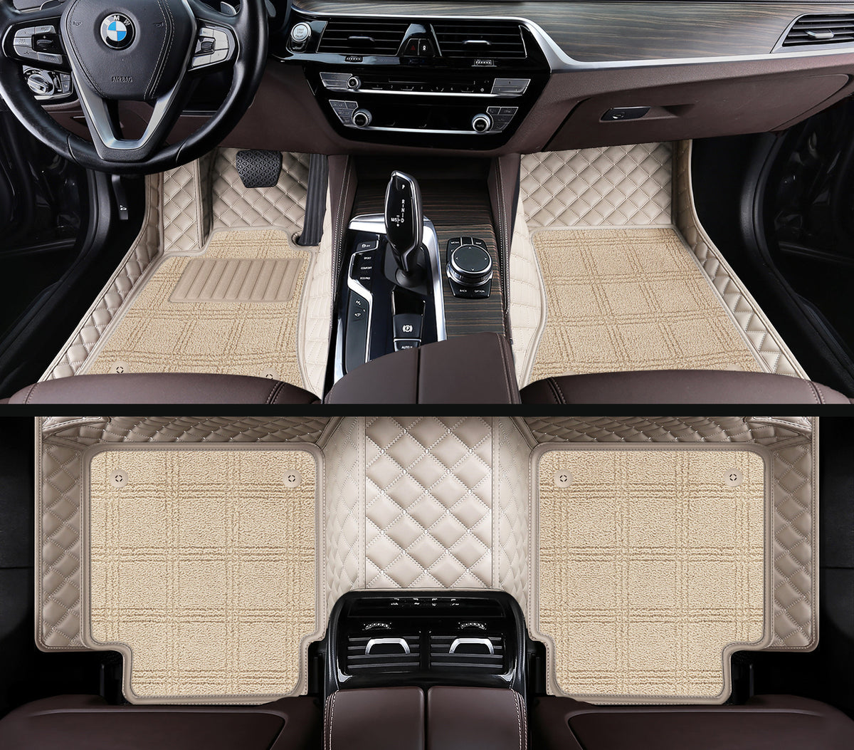 Carvigor Diamond Double Layer Luxury Car Mats Set