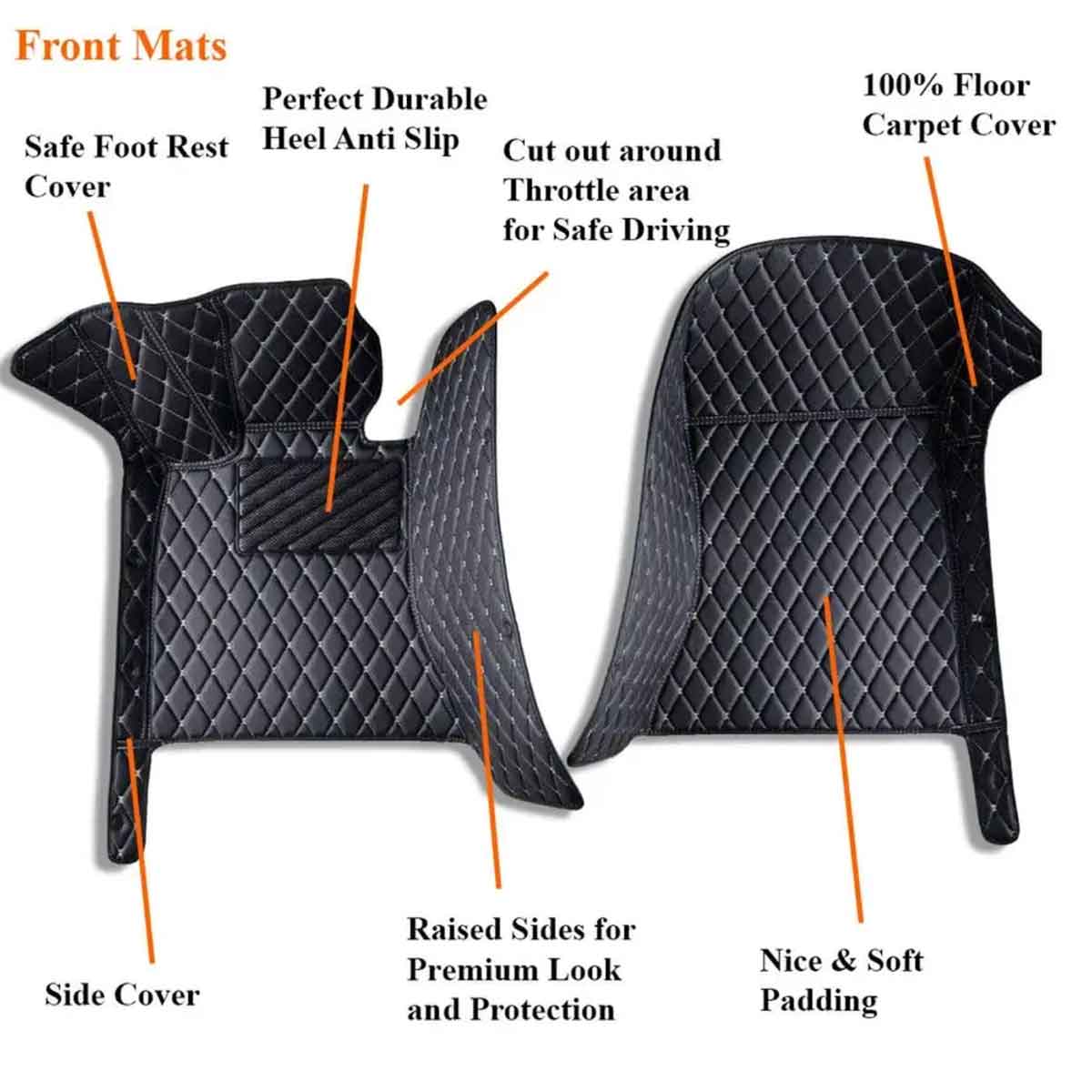 Carvigor Stitching Custom Luxury Car Mats Set