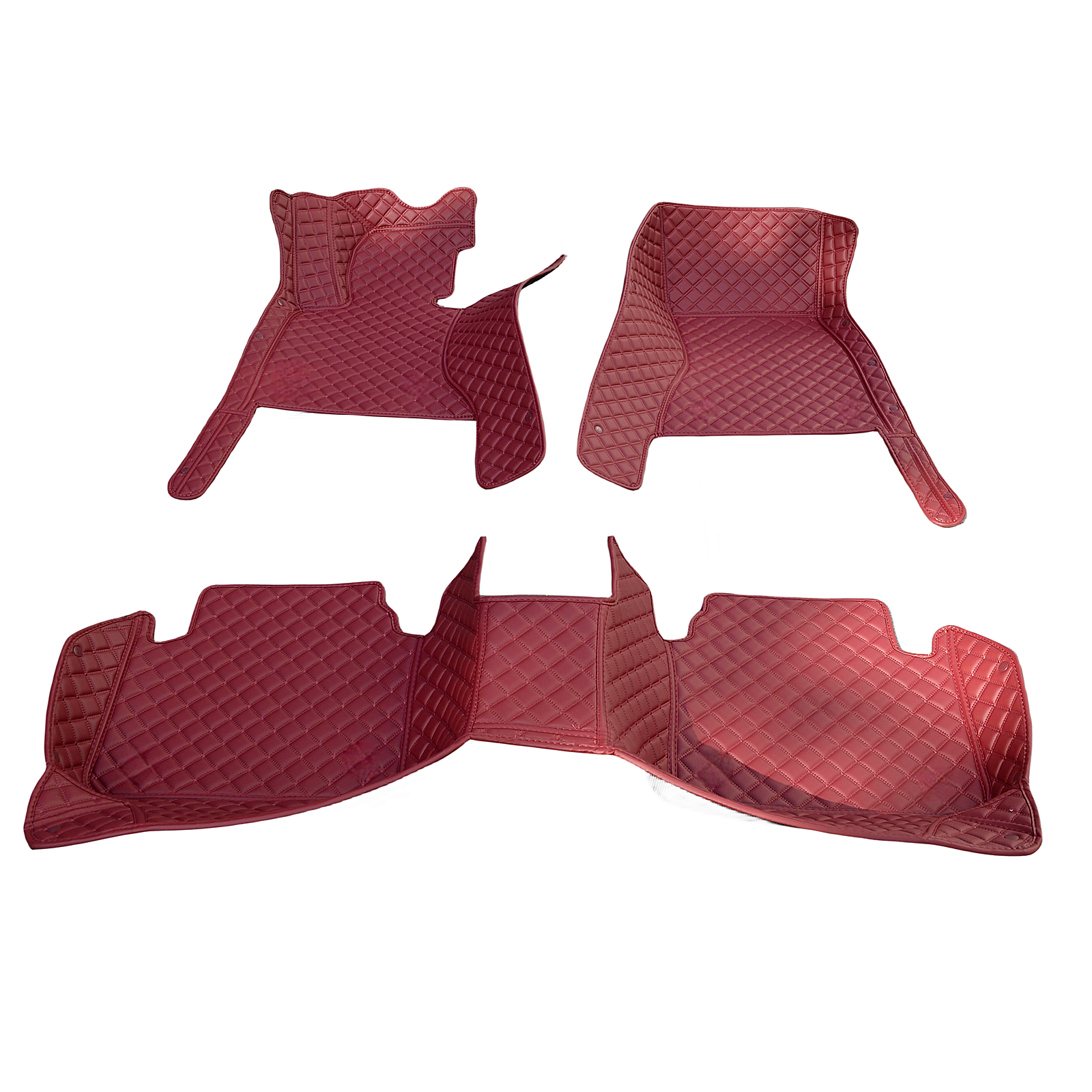 Carvigor Wind Red Diamond Stitching Custom Luxury Car Mats Set