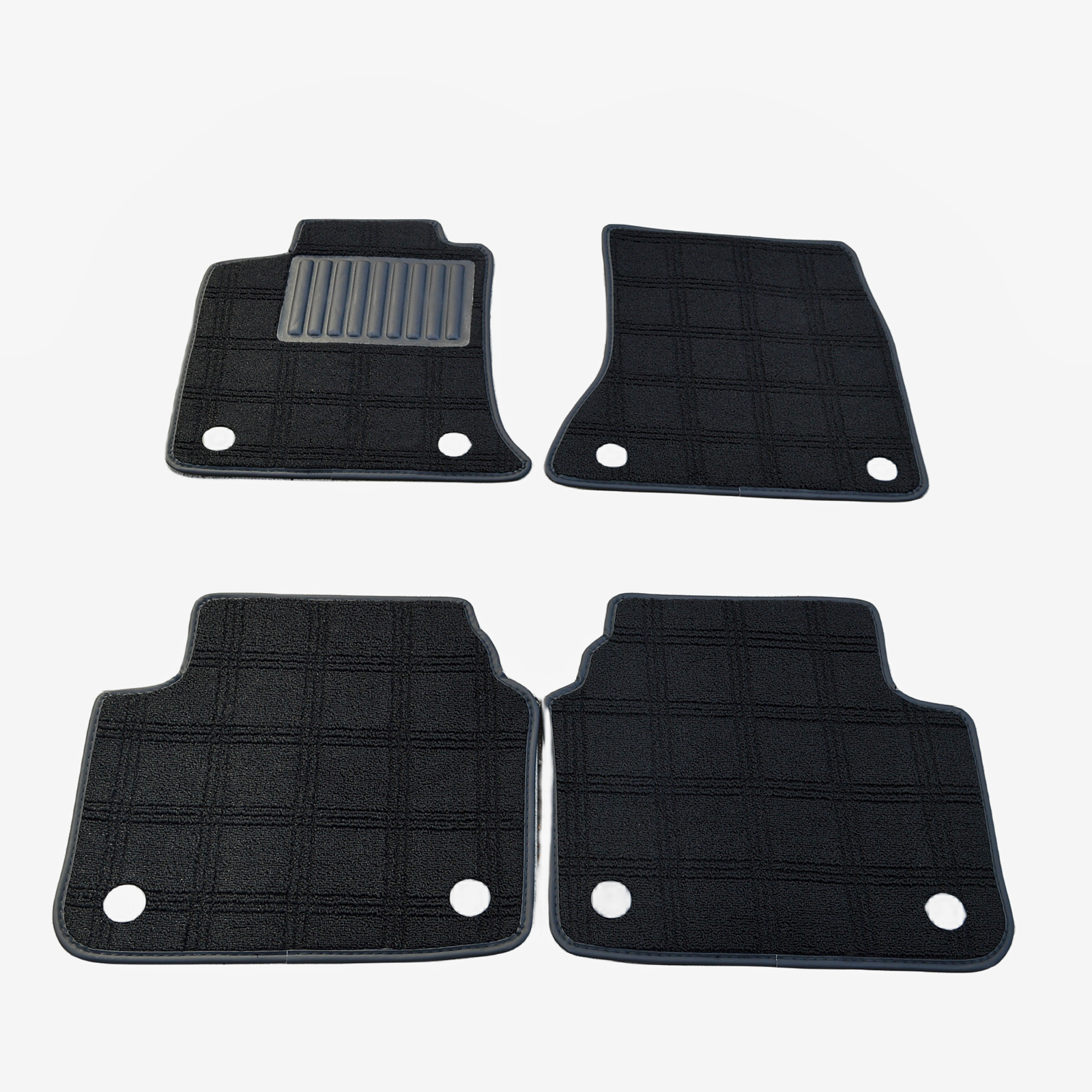 Carvigor Black With Beige Diamond&Black Double Layer Luxury Car Mats Set