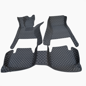 Carvigor Black&Beige Diamond Stitching Custom Luxury Car Mats Set