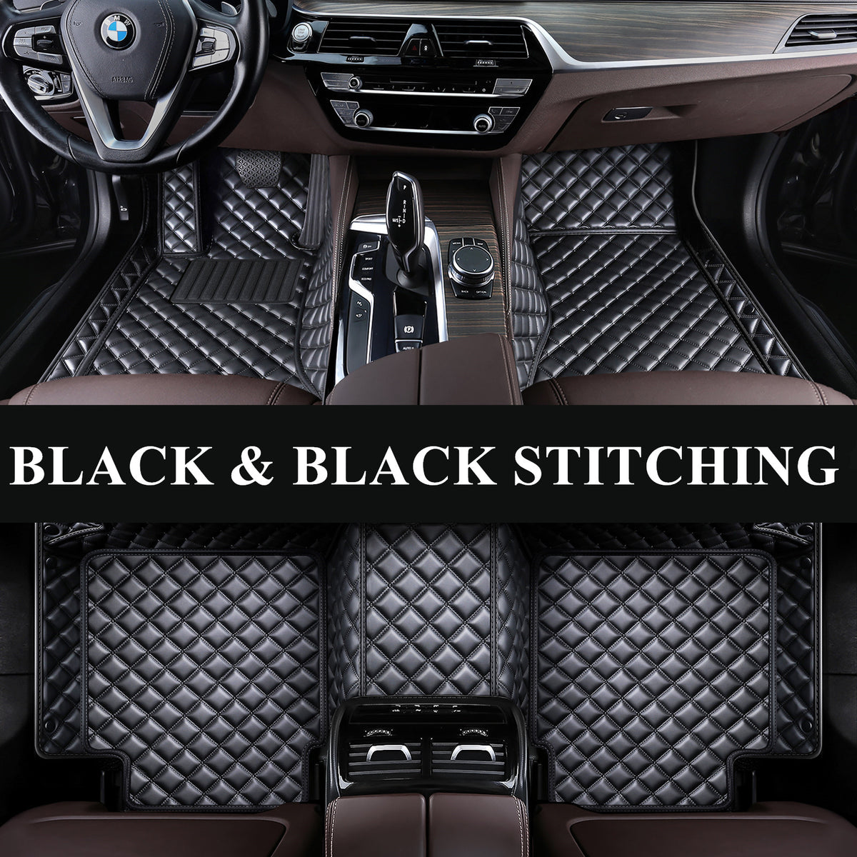 Auto Stitching Carvigor Diamond Stitching Custom Luxury Car Mats Set
