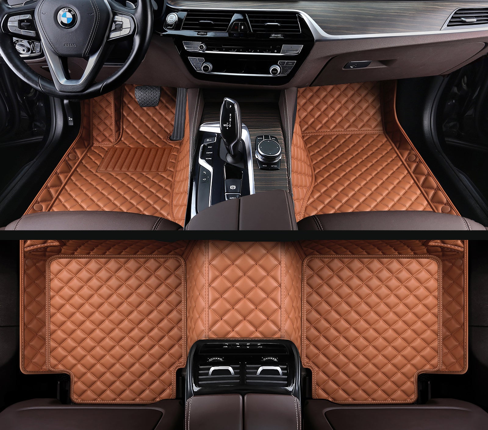 Carvigor Diamond Stitching Custom Luxury Car Mats Set