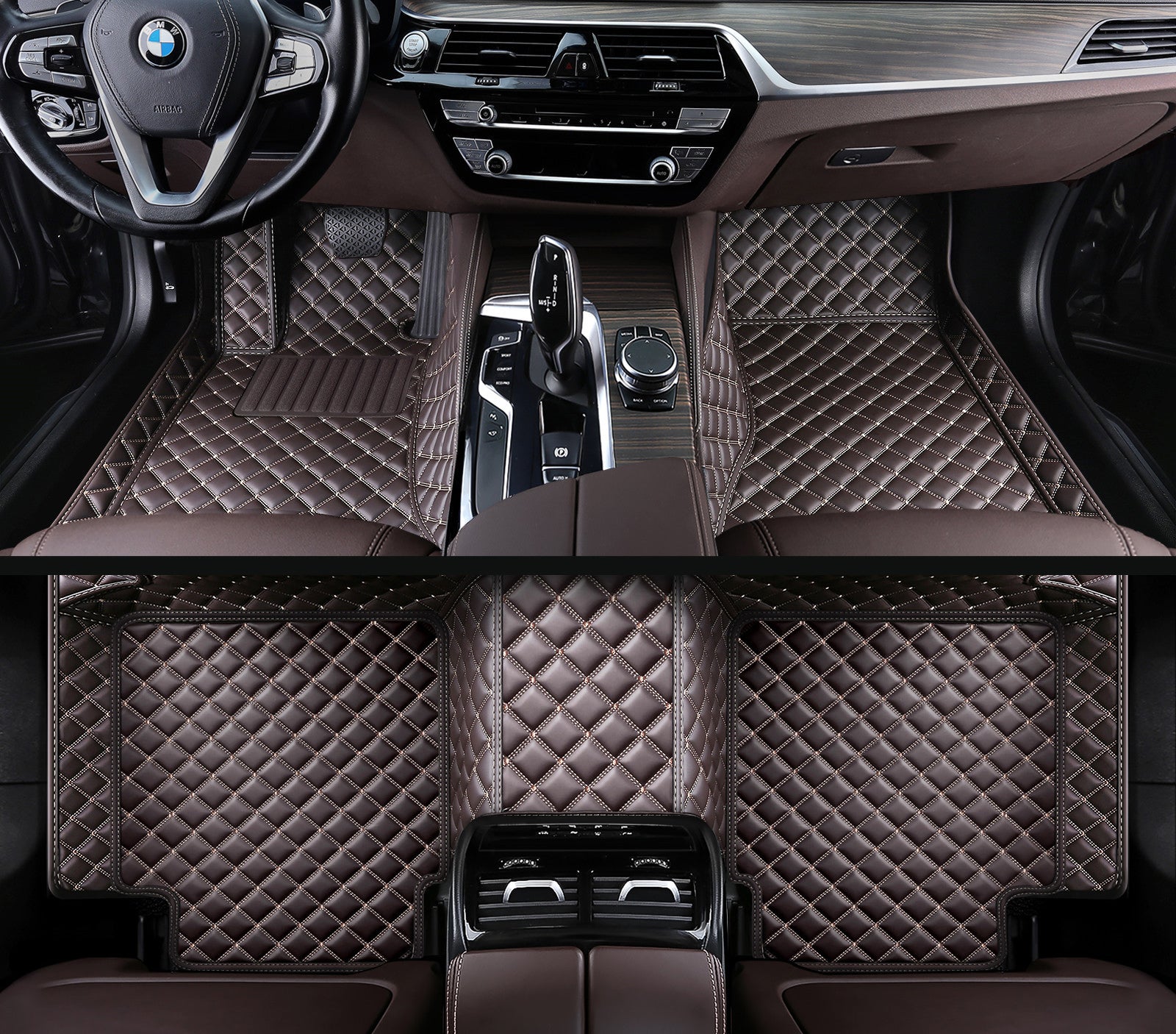 Carvigor Diamond Stitching Custom Luxury Car Mats Set