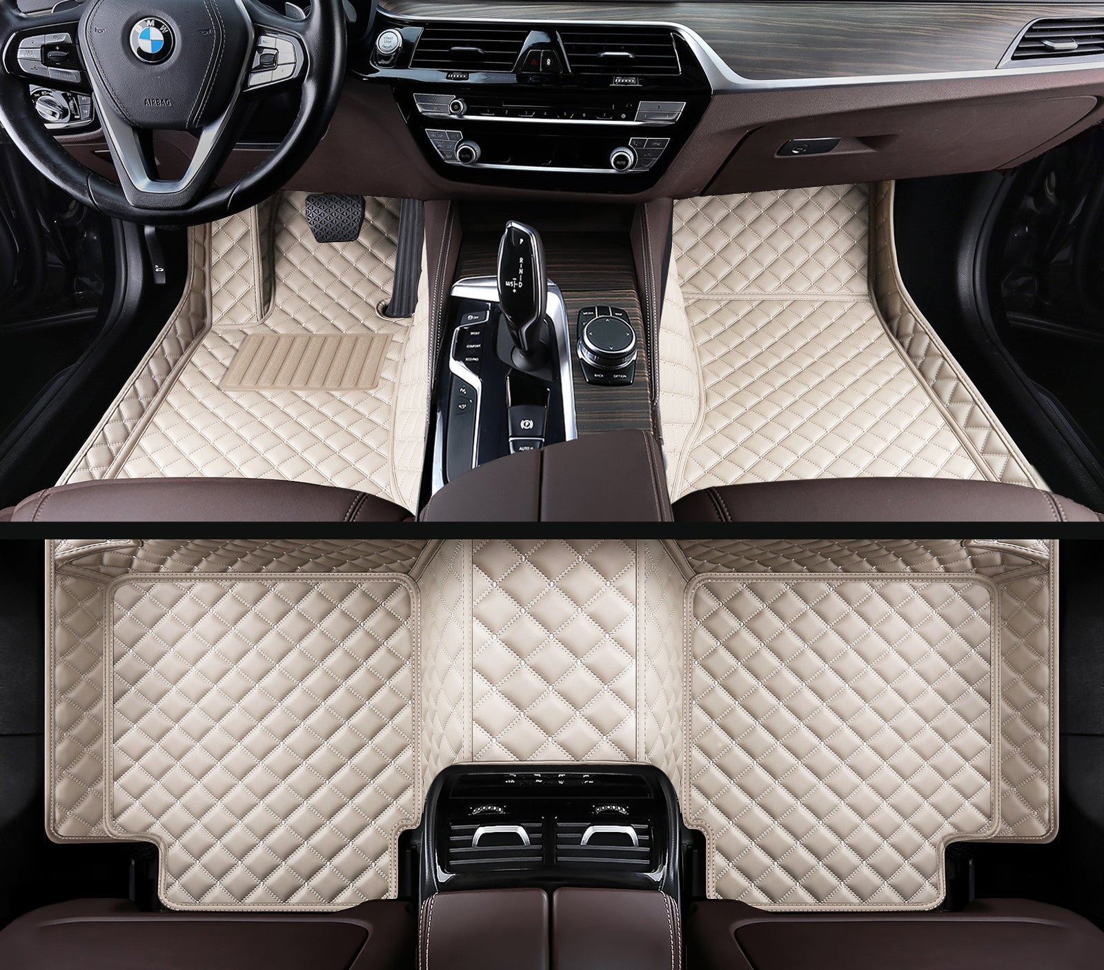 Carvigor Diamond Stitching Custom Luxury Car Mats Set