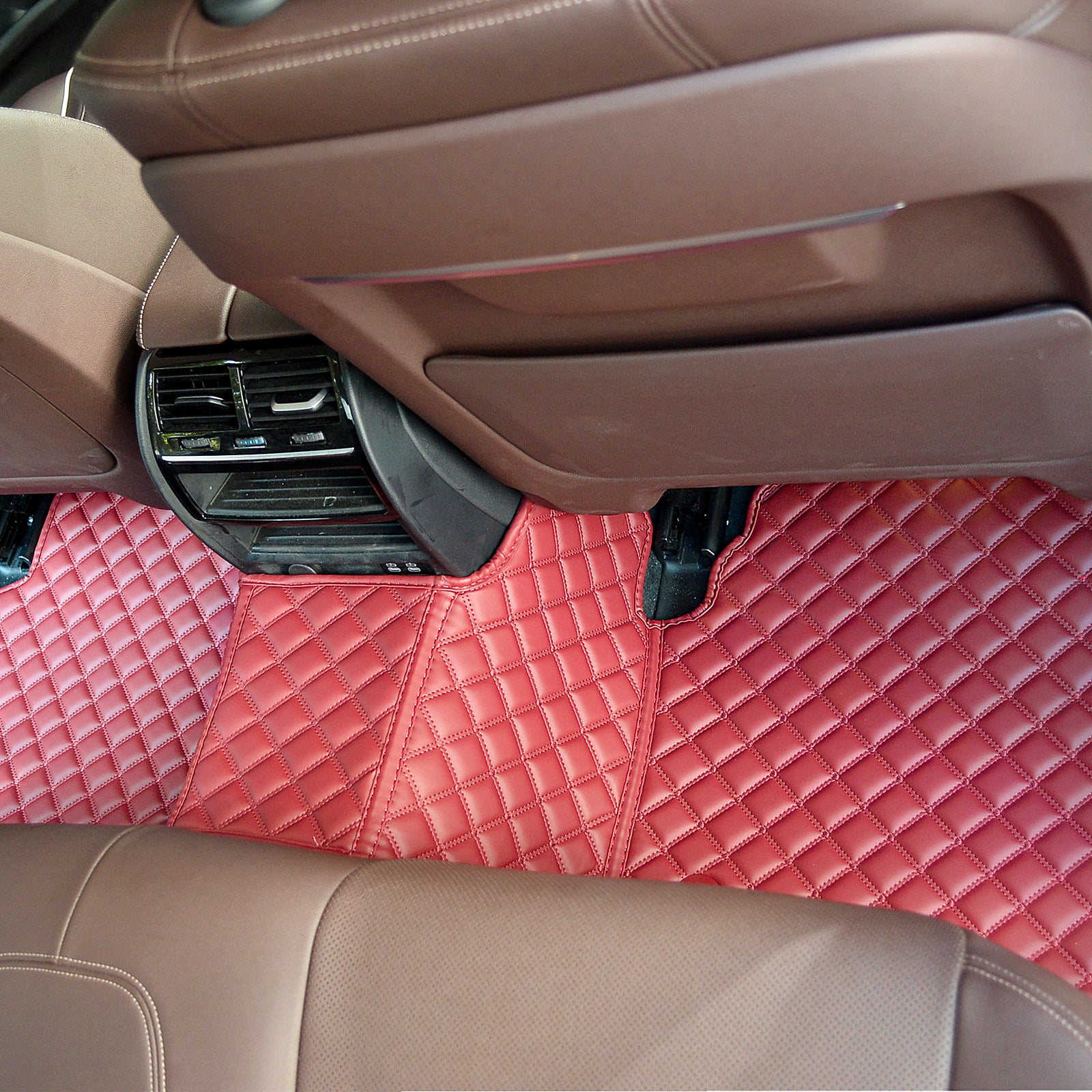 Carvigor Wind Red Diamond Stitching Custom Luxury Car Mats Set
