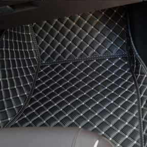 Carvigor Black&Beige Diamond Stitching Custom Luxury Car Mats Set
