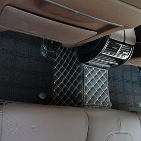 Carvigor Black With Beige Diamond&Black Double Layer Luxury Car Mats Set