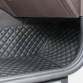Carvigor Black&Black Diamond Stitching Custom Luxury Car Mats Set