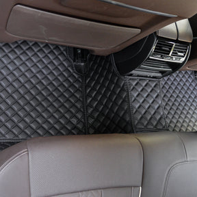 Carvigor Black&Black Diamond Stitching Custom Luxury Car Mats Set