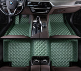 Carvigor Green Diamond Stitching Custom Luxury Car Mats Set