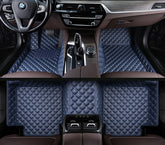 Carvigor Midnight Blue Diamond Stitching Custom Luxury Car Mats Set