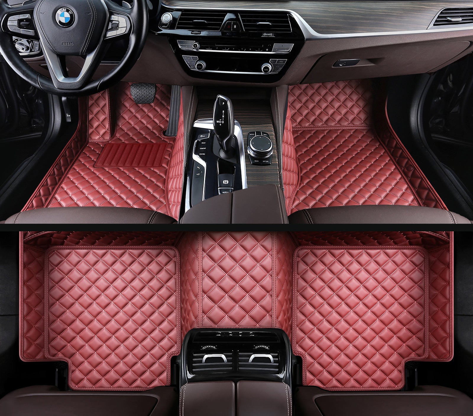 Carvigor Diamond Stitching Custom Luxury Car Mats Set